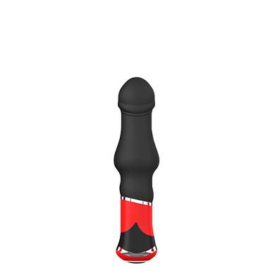 Vibrierender Buttplug ? Schwarz mit Rot