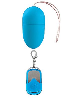Shots Toys 10 Speed Remote Vibrating Egg - Medium - Blue