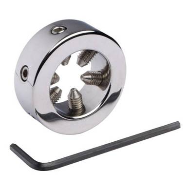 Penisring aus Metall mit Spikes