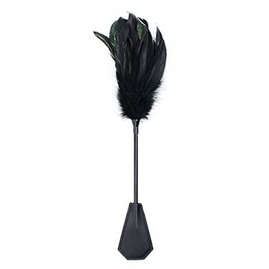 Omos Damen Herren SexSpielzeug Erotik Schwarz Feder-Lederpeitsche Hand Spanking Paddle f&u
