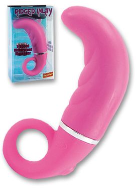 20 x 3,8 cm Vibrator Ridged Inlay pink
