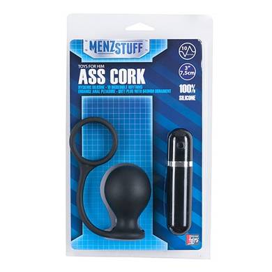 Menzstuff Vibrierender Buttplug in Schwarz