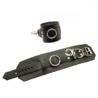 Leder Handfesseln mit Design Ring