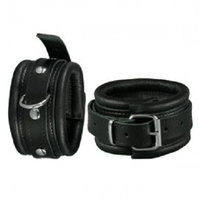 Fufessel schwarz Leder 5cm breit mit D-Ring [Sibada]
