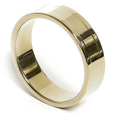 Cockring Classico Gold aus Titan. Nobel und dominant. (30mm)