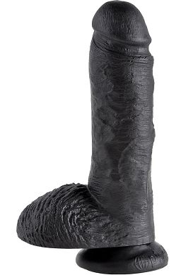 20,5 x 4,5 cm Dildo King Cock 8 Inch with balls black