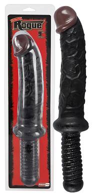 Dunkelhutiger Riesen-Dildo mit starker derung