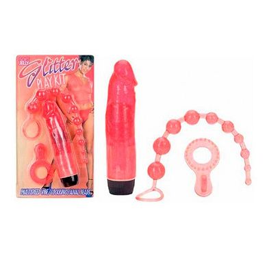 Glitter Play Kit pink, 32 cm, Toy-Set