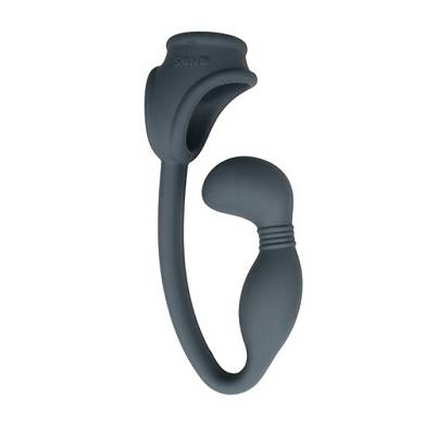 Nr. 2 Buttplug mit Penisring Grau