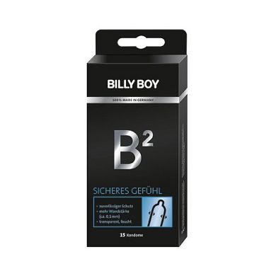 Billy Boy B² Sicheres Gefühl Kondome mit 0.1mm Wandstärke. 15er Packung. 15
