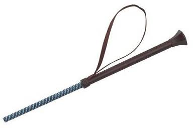 WHIP & GO Six Reitstock schokobraun/hellblau