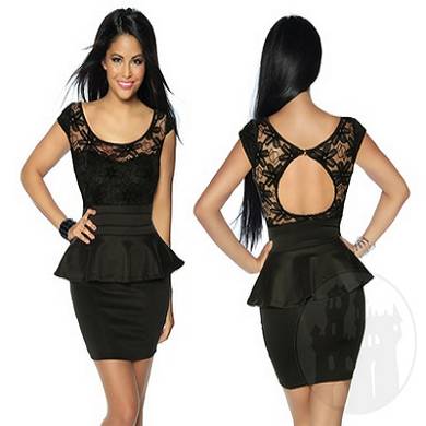 Vintage-Kleid mit Spitze