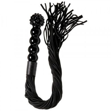Glassvibrations Peitsche mit Glasdildo Strong Black