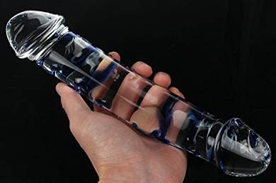 GreenpineconeDeluxe 57MM Super big Textures Glass Dildo with Spiral Glasdildo Crystal Butt
