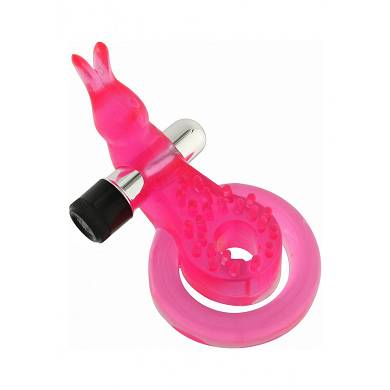 Cock&Ball Ring Rabbit - in Pink