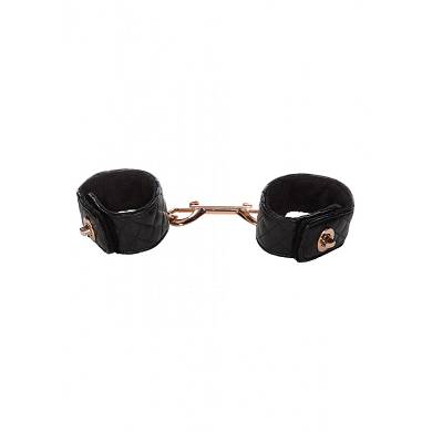 Entice - Handschellen - in Rose Gold/Schwarz