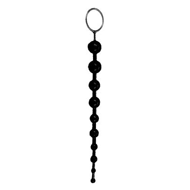Analstring schwarz, 31 cm, D: 10-25 mm