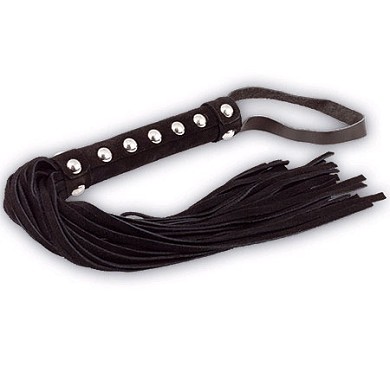 Leder Peitsche 45 Strnge BLACK