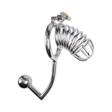 Sinner Keuschheitskäfig - Penis Cage with Analhook geschlossen