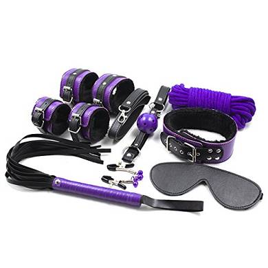 LEADO Bondage-Set, unter dem Bett Restraint System Slave S&M Fesseln Bondage Kit (lila