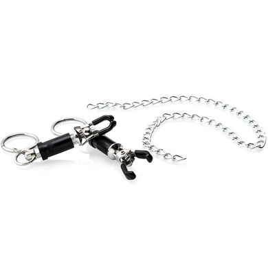 Zenn Black Nipple Clamps with Chain