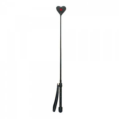 Peitsche mit Herzchen - 66 cm - in Schwarz