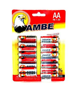 64 x Ambe R6 1.5V MIGNON AA BATTERIEN LR6 R6P Einweg Batterie Carbon Tv Viedeo
