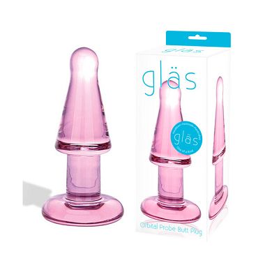 Orbital Butt Glasdildo, 12 x 4 cm