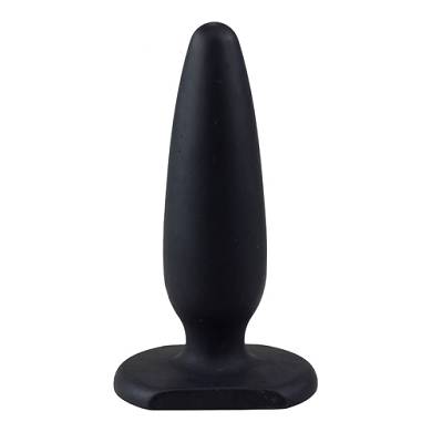 Schwarzer Analplug mit Standfu