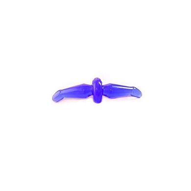 Doppeldildo blau transparent Ø 2.5-4.1 cm L=24.7 cm