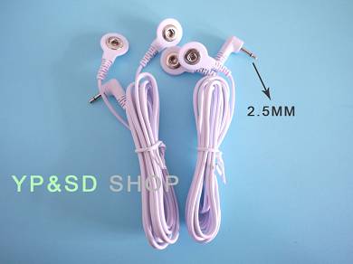 2x Elektrodenkabel Kabel 2.5mm Steck für TENS EMS Geräte Stimmulationsgerät 2in1