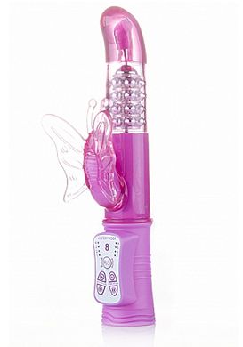 22 x 3 cm Perlenvibrator Shots Toys Butterfly in pink