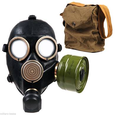 RUS Schutzmaske GP-7 GP7 Gasmaske schwarz unbenutzt Latex Größen 1 2 3 4