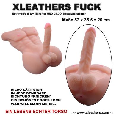 Extreme Fuck My Tight Arsch Body Sixpack & DILDOMega Torso 52 cm