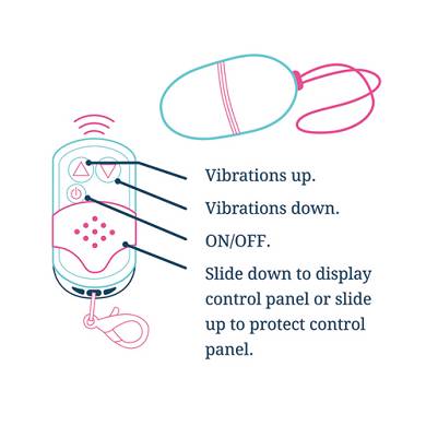 Vibro-Ei mit Fernbedienung in Violett