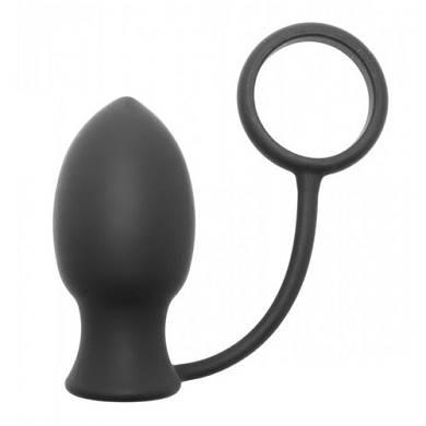 Master Series ? Buttplug aus Silikon mit Penisring