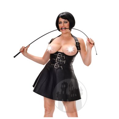 Leder Kleid - brustfrei Queensize