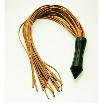 Flogger Handarbeit braunes Leder
