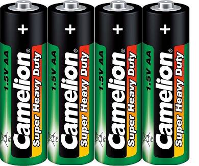 4 Camelion Batterien AA Mignon R6P R06 LR6 1,5V Super Heavy Duty Zink Kohle