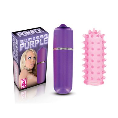 T4L Bullet and Sleeve Purple Vibrator, 6 x 1,5 cm