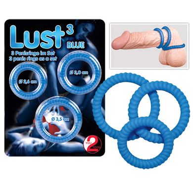 Cockring-Set LUST 3 blue