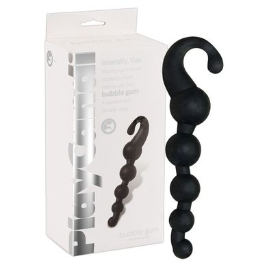 Analkette Bubble Gum schwarz 17 x 1,5 - 3,2 cm