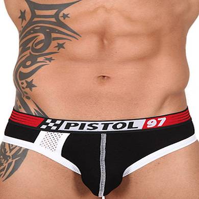 Pistol Pete Speedway Jock Brief Underwear Black