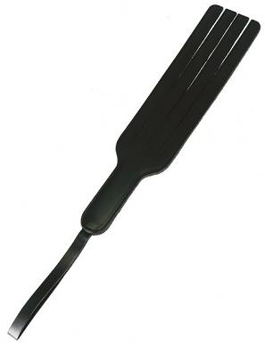 Klatsche Leder schwarz