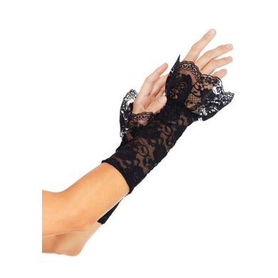 Leg Avenue Spitzen Armwärmer schwarz Gr.S-L