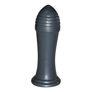 Groer Dildo mit Riffeln in Grau