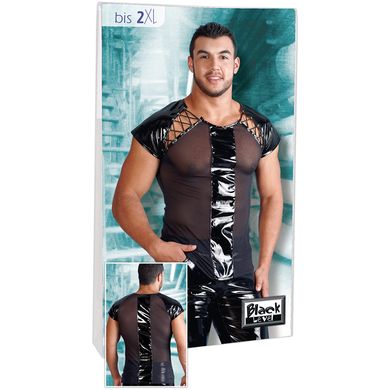 Herren Lack-Shirt Black Level schwarz