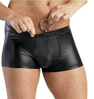 Jastore® Männer Boxershorts Unterwäsche Herren Slip Unterhose Lack Leder Wet