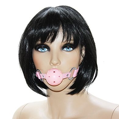 Mundknebel #7100 Ballknebel. Gag-Ball mit Löchern. pink