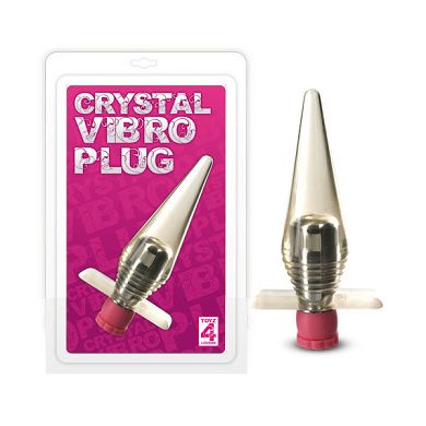 T4L Crystal Vibro Plug Analplug, 11 x 3 cm
